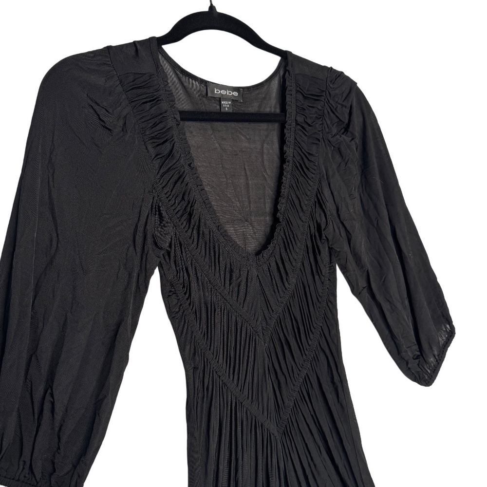 VTG Y2K Bebe Black Tunic Mini Dress